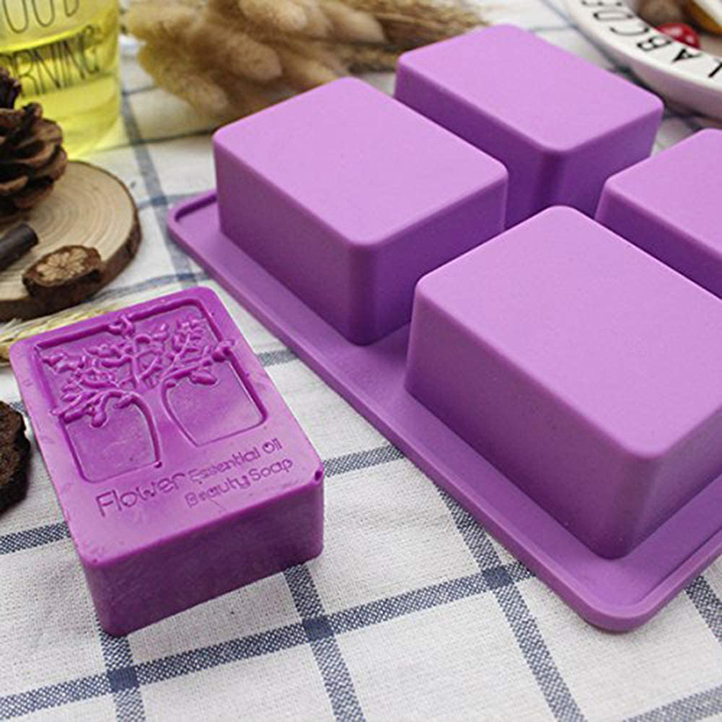 Bath Bomb Mold - Molde de sabão de silicone retangular,