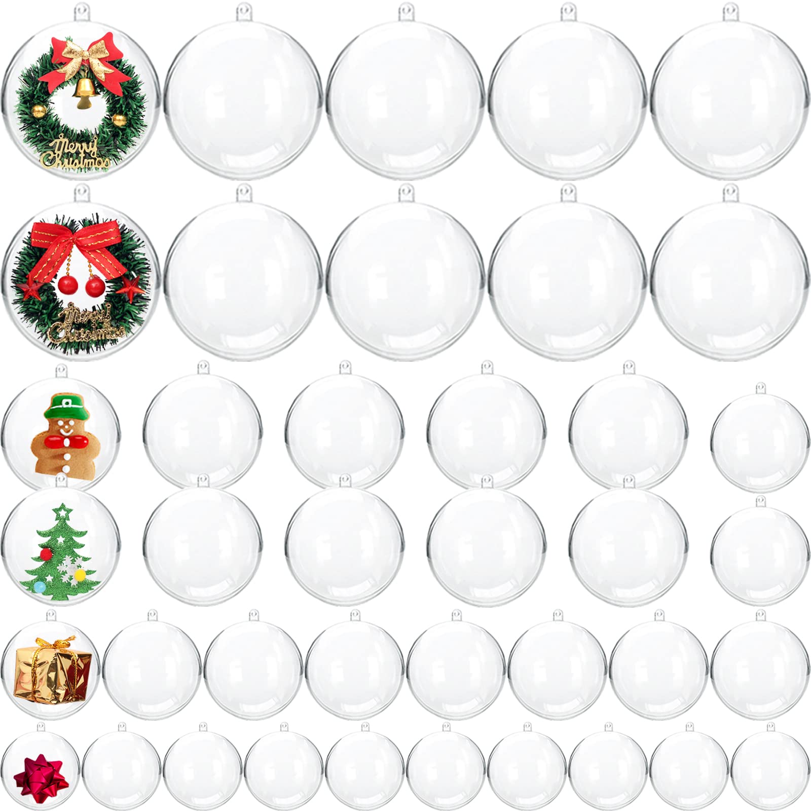 Bath Bomb Mold - Bolas plásticas claras dos ornamentos, bola