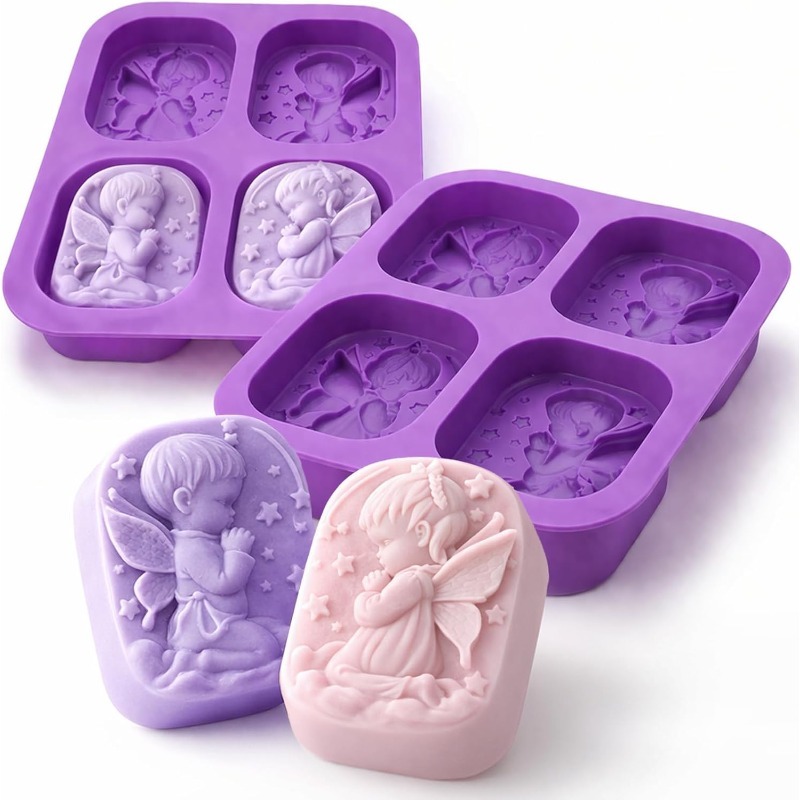 Bath Bomb Mold - Molde de Silicone Anjo para Fabricação