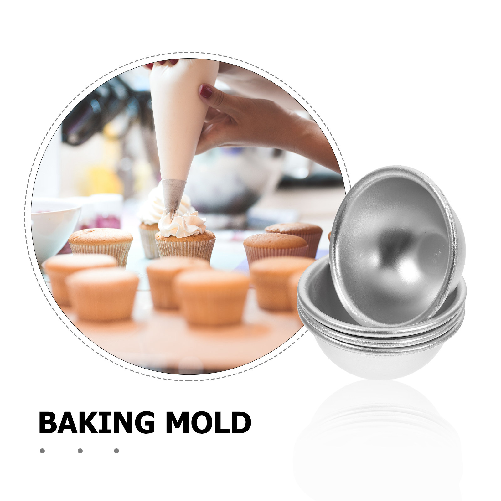 4 Peças de Moldes de Alumínio  - Bath Bomb Mold avaliação e preço